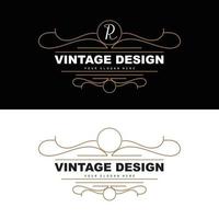 Retro-Vintage-Design, luxuriöses minimalistisches Vektor-Ornament-Logo, mit Mandala- und Batik-Stil, Produktmarkenillustration, Einladung, Banner, Mode vektor