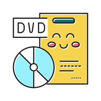 dvd-filme pädagogische farbsymbol-vektorillustration vektor