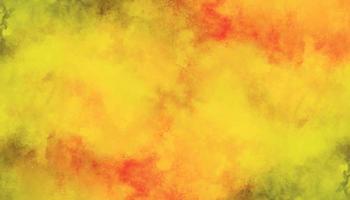 gelb-orangefarbener Hintergrund mit schwacher Textur und beunruhigtem Vintage-Grunge und Aquarell, buntem Aquarell- und Grunge-Textur-Design, vektor
