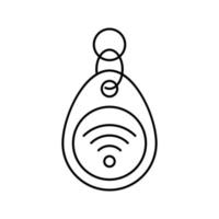 schmuckstück rfid linie symbol vektor illustration