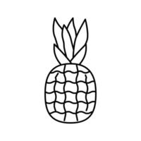 Ananas tropische Fruchtlinie Symbol Vektor Illustration