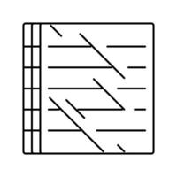 Polykarbonat thermoplastische Linie Symbol Vektor Illustration