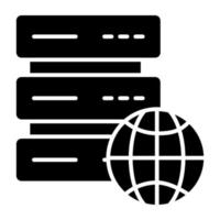 ab editierbares Design-Symbol des globalen Servers vektor