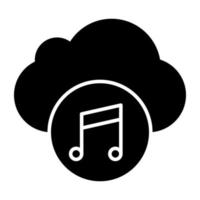 ein Icon-Design von Cloud-Musik vektor