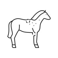 Brucellose Pferd Linie Symbol Vektor Illustration