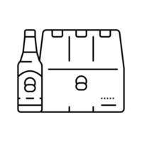 Bierpackung Produktionslinie Symbol Vektor Illustration