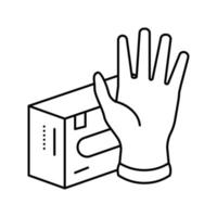 Handschuhe medizinische Linie Symbol Vektor Illustration