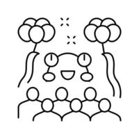 Monster Kids Party Symbol Leitung Vektor Illustration