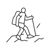 Trekking Extremsport Symbol Leitung Vektor Illustration