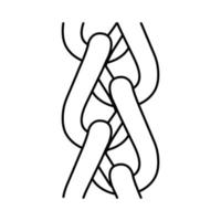 spiga weizen kette linie symbol vektor illustration