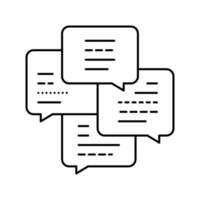 Konversation und Chat Freizeitlinie Symbol Vektor Illustration
