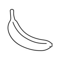 eine ganze Bananenlinie Symbolvektorillustration vektor