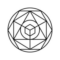 Alchemie magische Linie Symbol Vektor Illustration