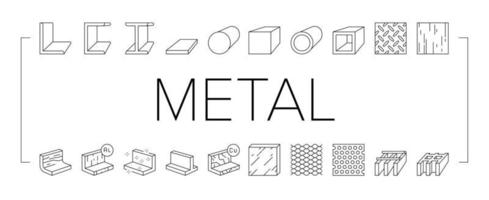 metall material konstruktion beam ikoner som vektor