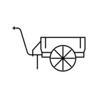 Farm Warenkorb Symbol Leitung Vektor Illustration