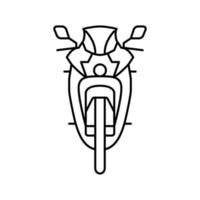 Motorrad Transport Fahrzeug Symbol Leitung Vektor Illustration