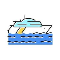 Yacht Transport Farbsymbol Vektor Illustration