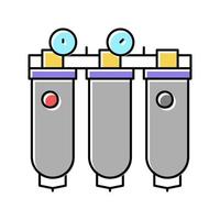 luftreningssystem färg ikon vektor illustration