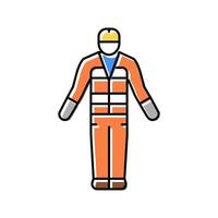 Baumeister in Sicherheitskostüm Farbe Symbol Vektor Illustration
