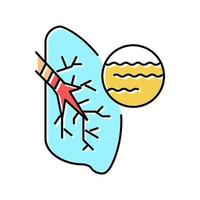 Bronchitis Krankheit Farbsymbol Vektor Illustration