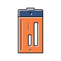 d batteri kraft energi Färg ikon vektor illustration