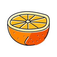 skära saftig orange Färg ikon vektor illustration