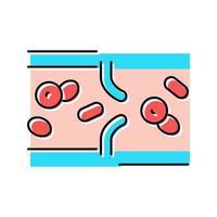 Farbe des Symbols für Venengefäße, Vektorgrafik vektor