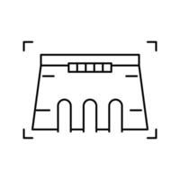 dam modellierung linie symbol vektor illustration zeichen