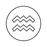 Wassermann Sternzeichen Symbol Leitung Vektor Illustration
