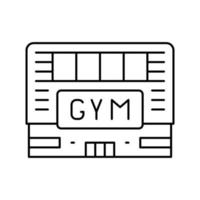 Fitness-Studio-Gebäude-Symbol-Vektor-Illustration vektor