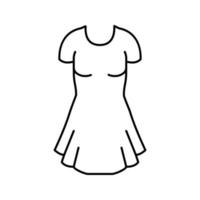 Kleid Frauen Kleidung Linie Symbol Vektor Illustration