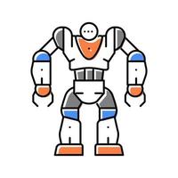 cyborg robot färg ikon vektor illustration