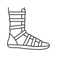 Krieger Schuh antiken Rom Symbol Leitung Vektor Illustration