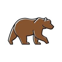 björn djur i zoo färg ikon vektor illustration
