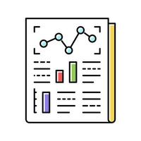 Farbsymbol-Vektorillustration für statistische Berichte vektor