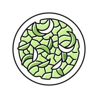Salat Kohl Gericht Farbe Symbol Vektor Illustration