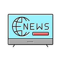 TV-Nachrichten Farbe Symbol Vektor Illustration