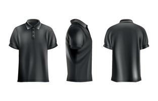 3D schwarze Poloshirts vektor