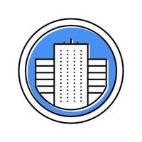 City Business Center Zeichen Farbe Symbol Vektor Illustration