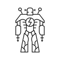 Elektrische Monsterlinie Symbol Vektor Illustration