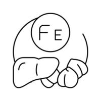 fe Vitaminlinie Symbol Vektor Illustration