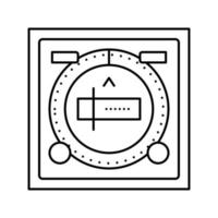 elektronische Kompasslinie Symbol Vektor Illustration