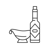 Sauce Tomate Symbol Leitung Vektor Illustration