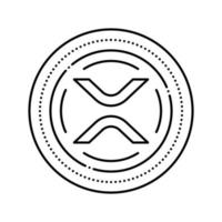 xrp-Kryptowährungslinie Symbol-Vektor-Illustration vektor