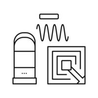 technologie der rfid-liniensymbol-vektorillustration vektor