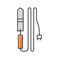 elektrisk kniv biodling färg ikon vektor illustration