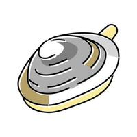 Softshell-Clam-Farbsymbol-Vektorillustration vektor