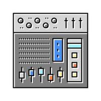 mixer elektronisk utrustning färg ikon vektor illustration