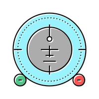 Flugzeug Kompass Farbe Symbol Vektor Illustration