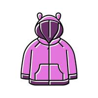 Hoodie Junge Baby Tuch Farbe Symbol Vektor Illustration